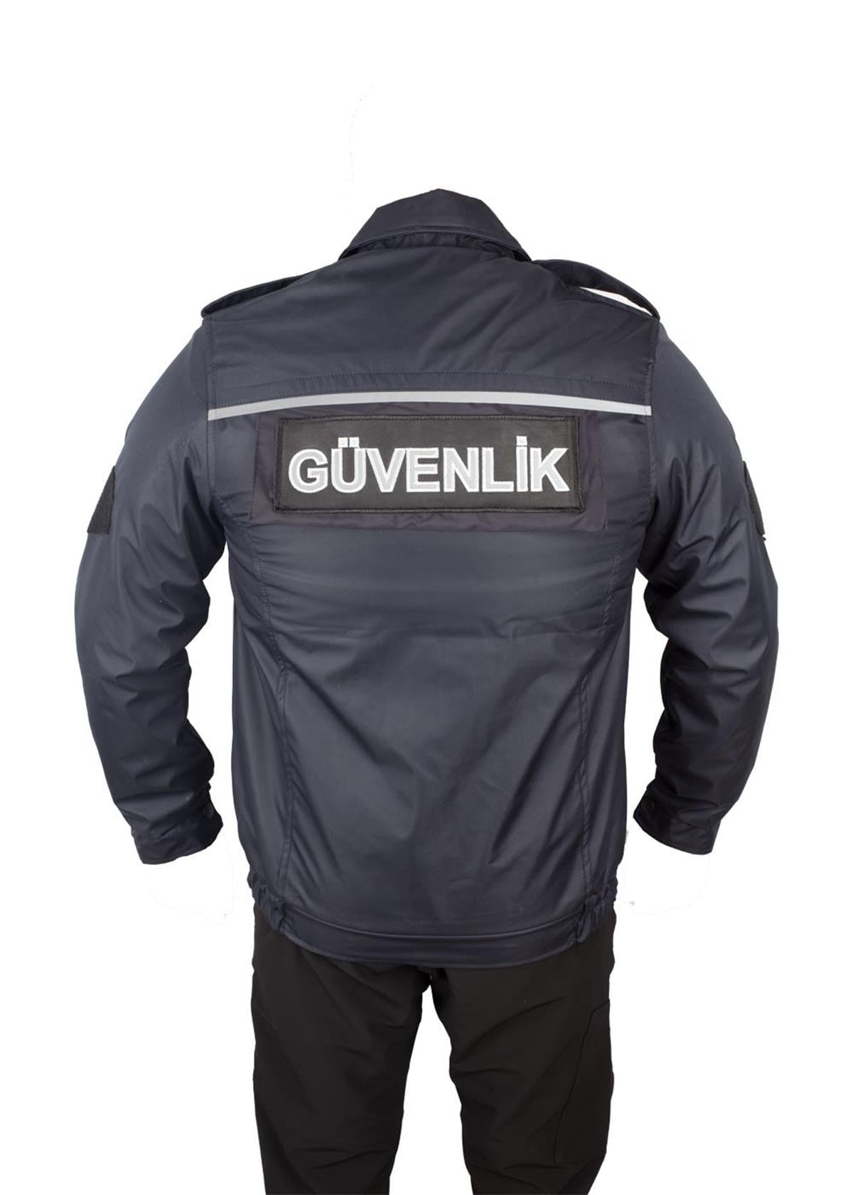 Özel Güvenlik MontlarıLacivert Su Geçirmez Polarlı Güvenlik Montu