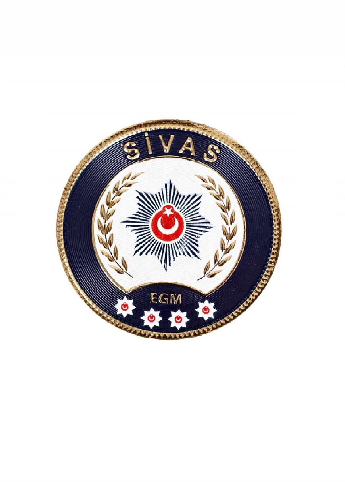 Sivas İli Polis Kol Arması 3 Boyutlu Polis Arması EGM