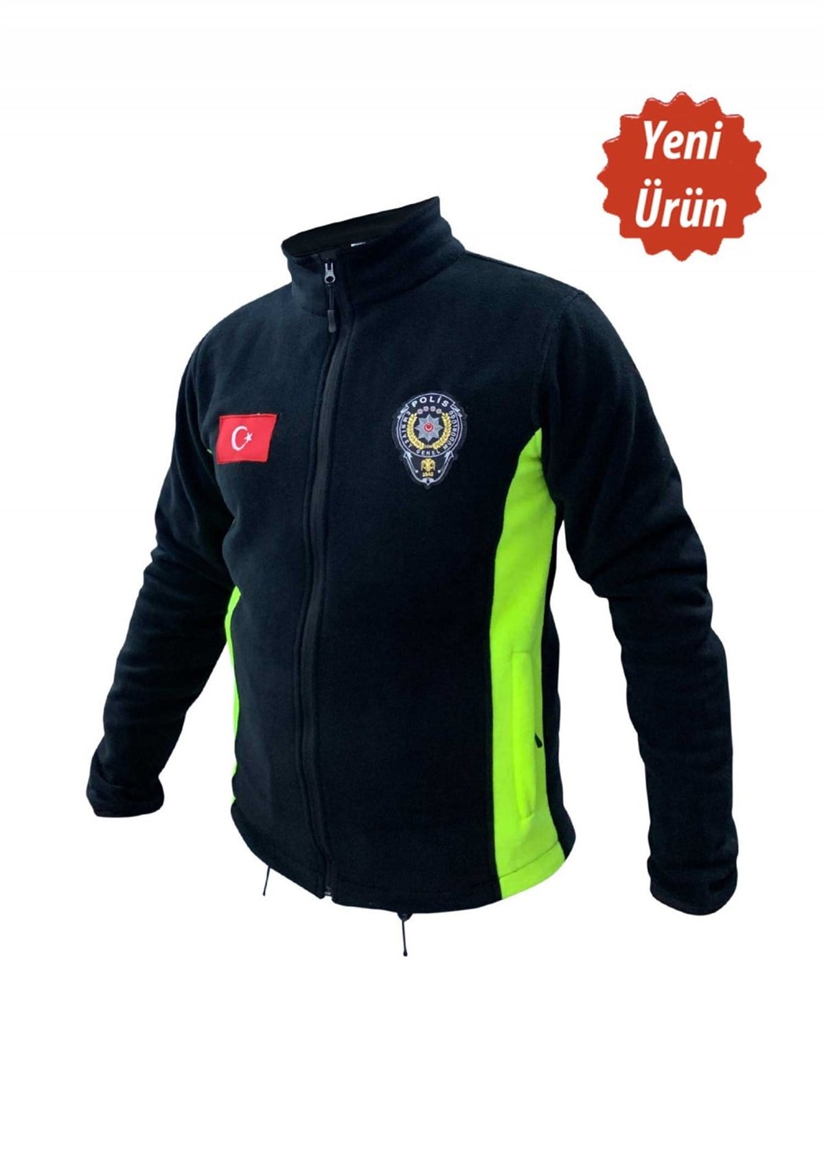 SİYAH TRAFİK POLİS POLAR MONT ÜNİVERSAL YENİ
