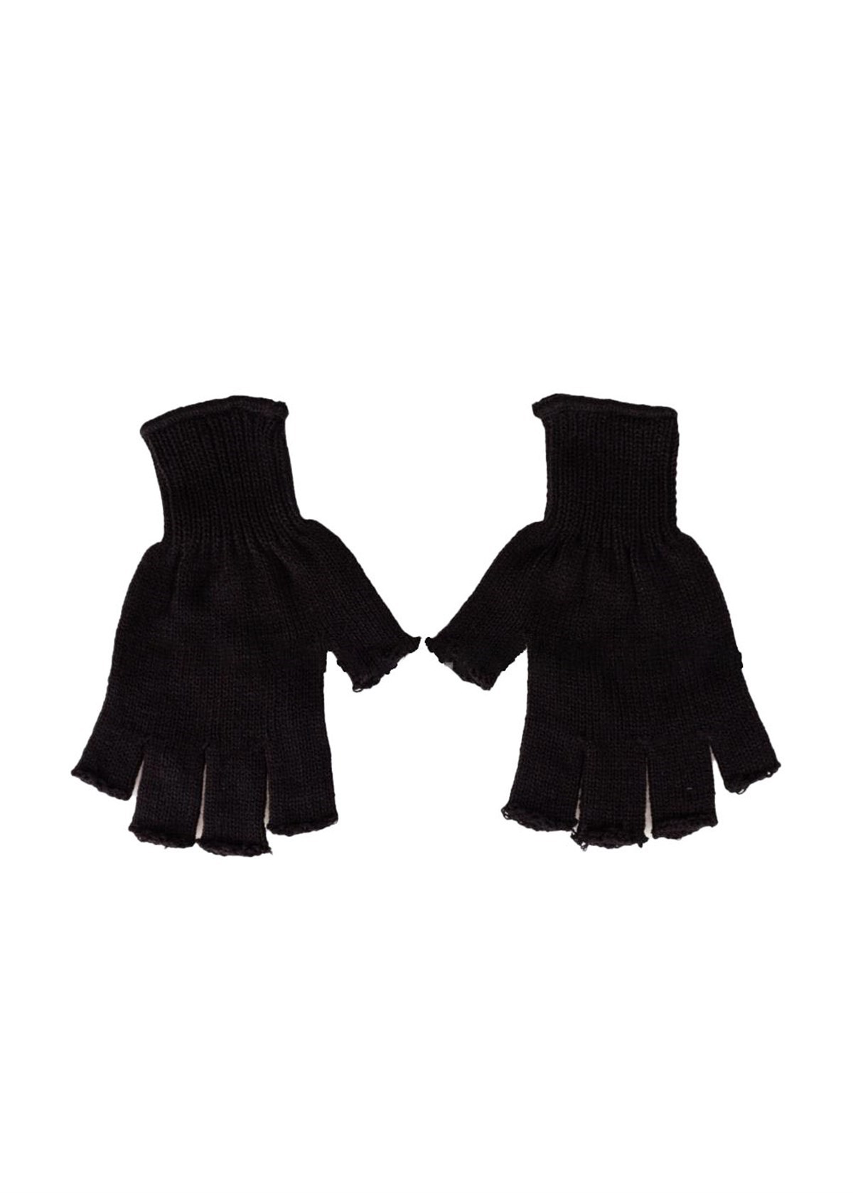 siyah yün parmaksız eldiven