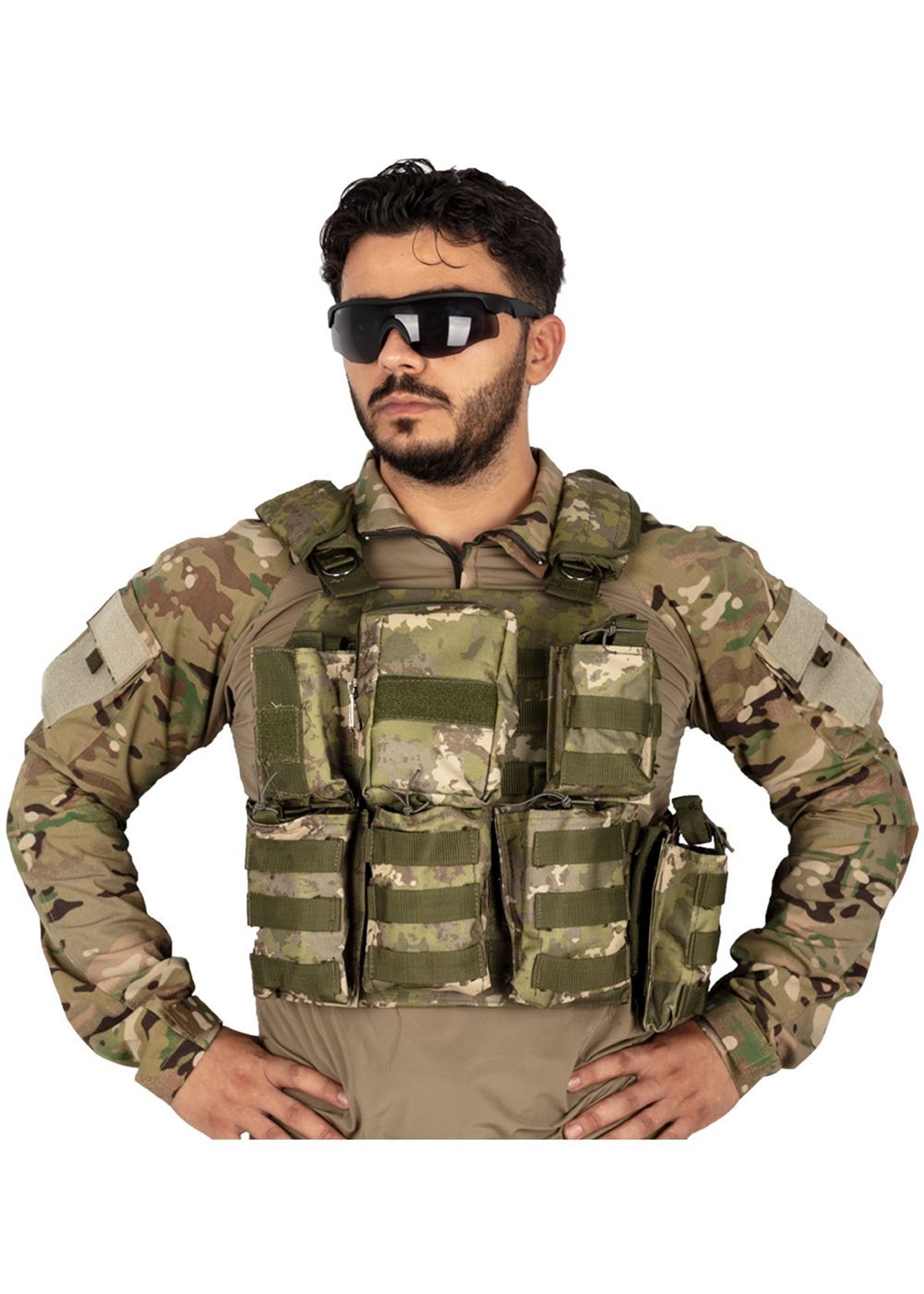 Yeşil Kamuflaj Hücum Yeleği