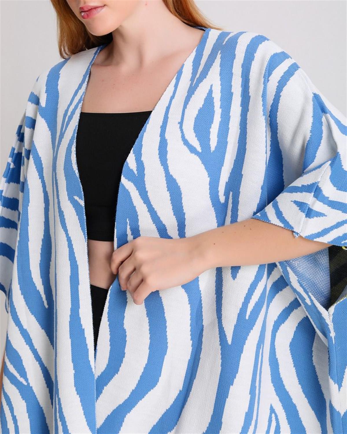 Mavi Star Oversize Panço / Hırka