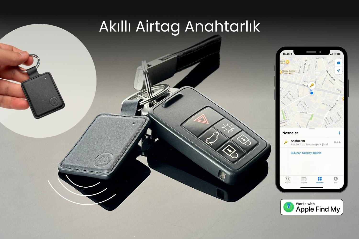 Akıllı Airtag Anahtarlık