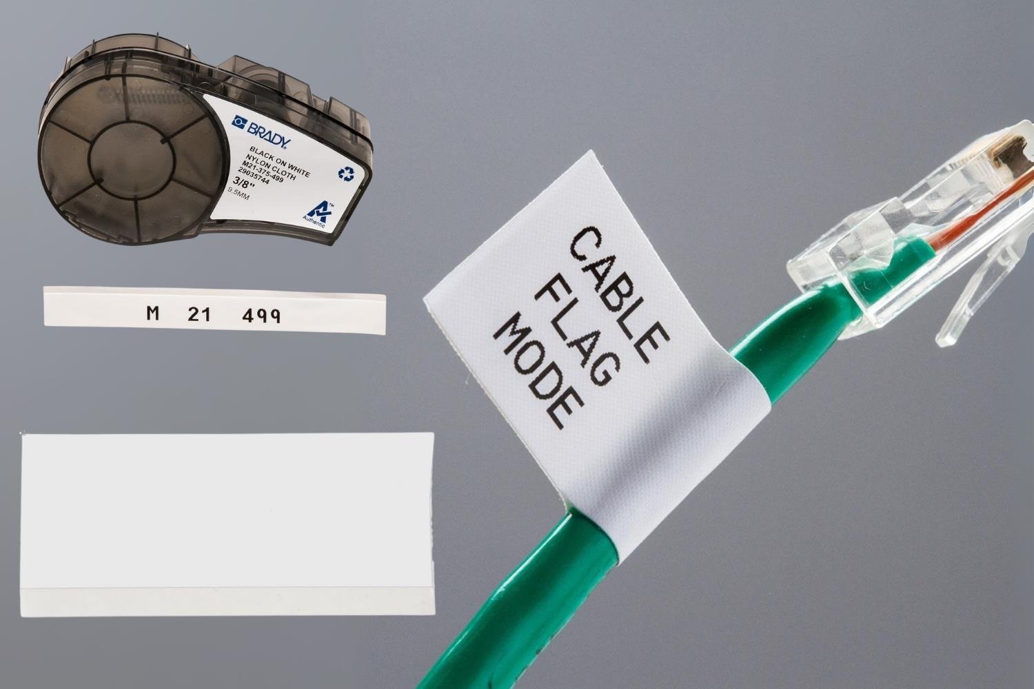 Brady M21-375-499: Naylon Bez Kablo ve Tel Etiketleri (M211, M210, Y4900614)