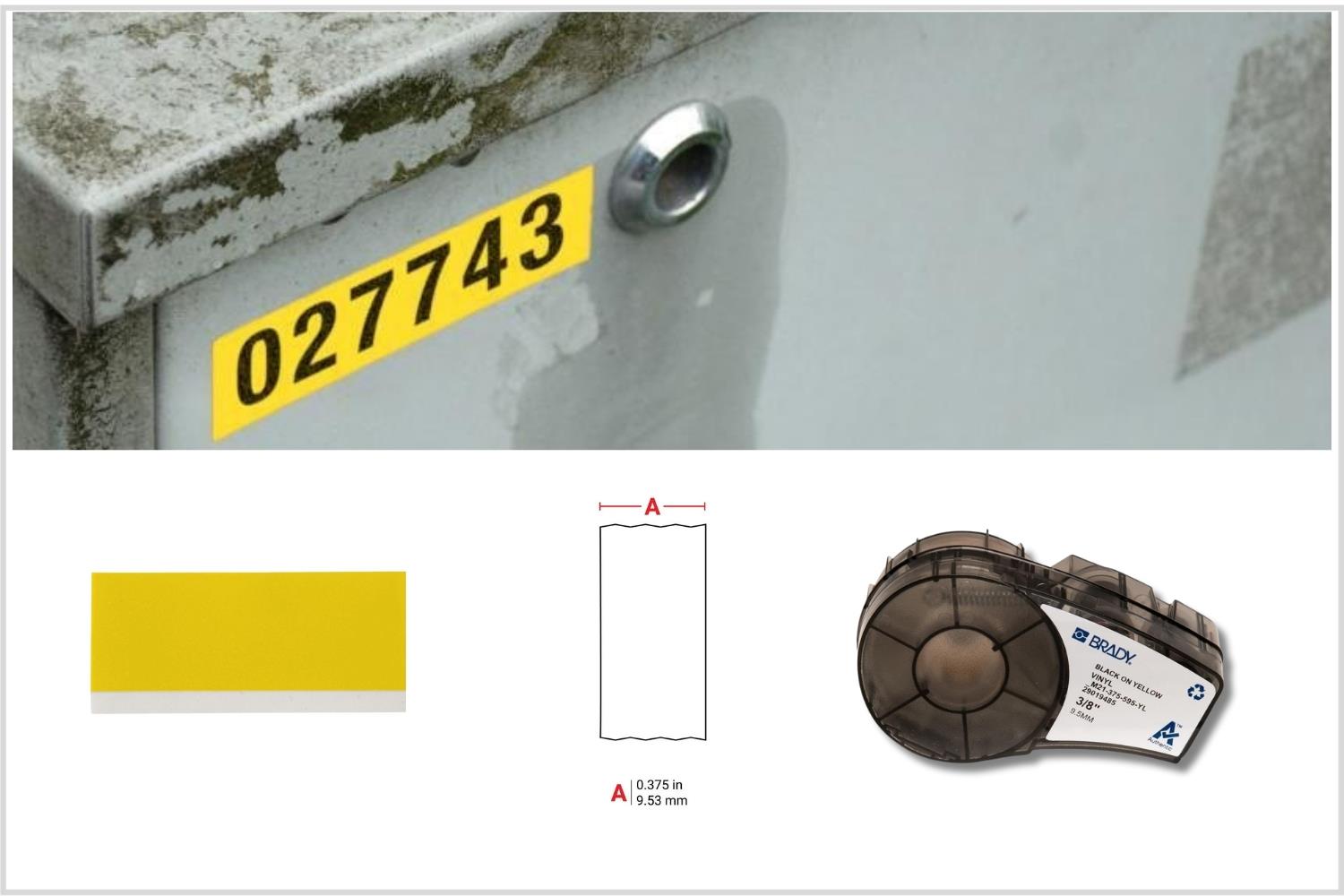 Brady M21-375-595-YL Vinil Y4900625 Şerit Etiket