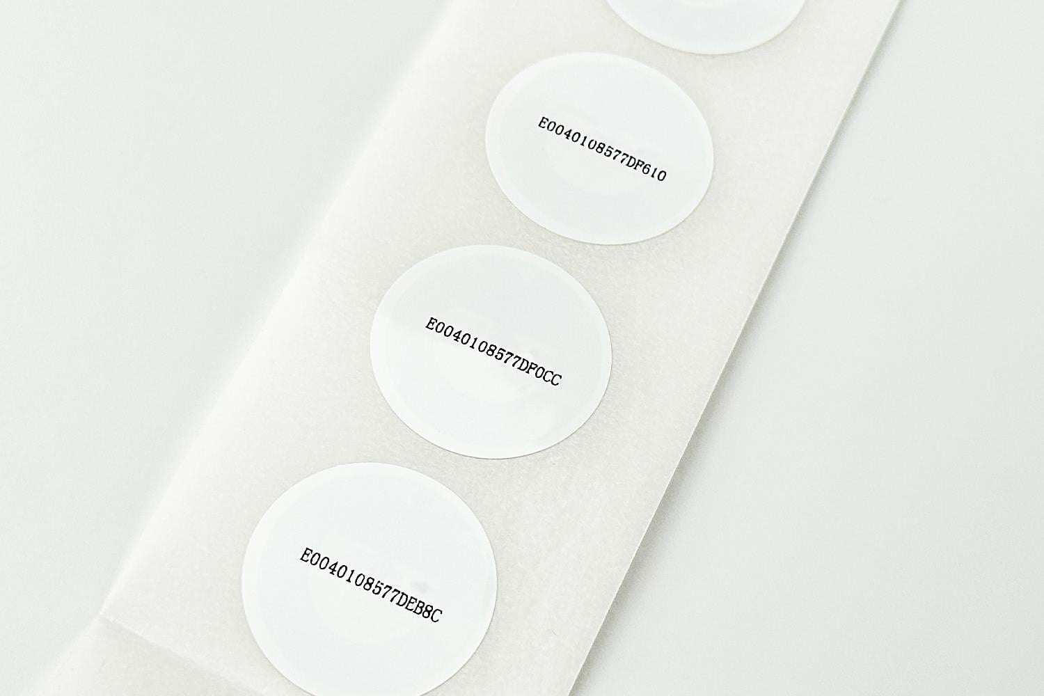 HF RFID Label 28 mm Çapında Yuvarlak RFID Etiket