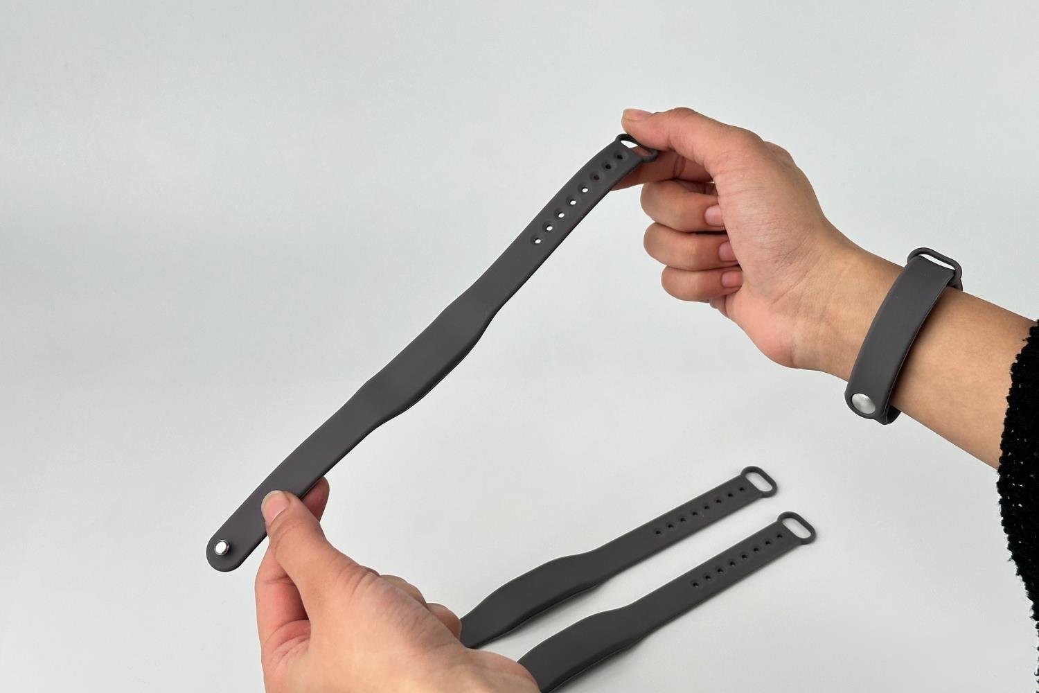 Mifare 1K Classic Silikon Bileklik Ayarlanabilir Gri