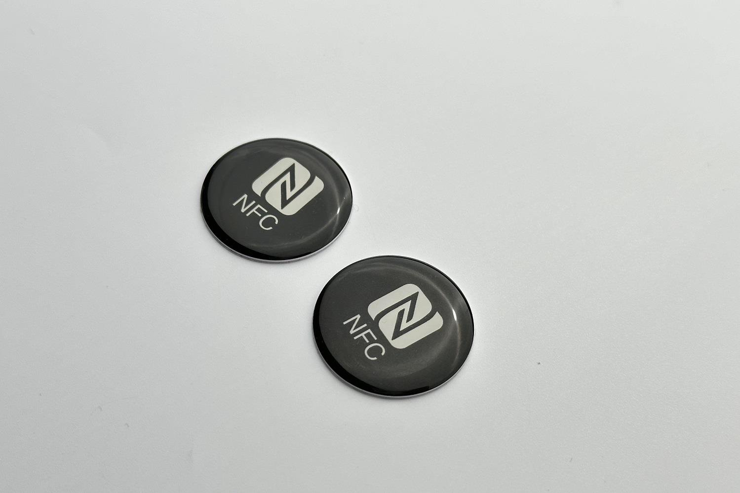 NFC Ntag213 Epoxy Tag 3M Yapışkanlı 30 mm Dia - Siyah