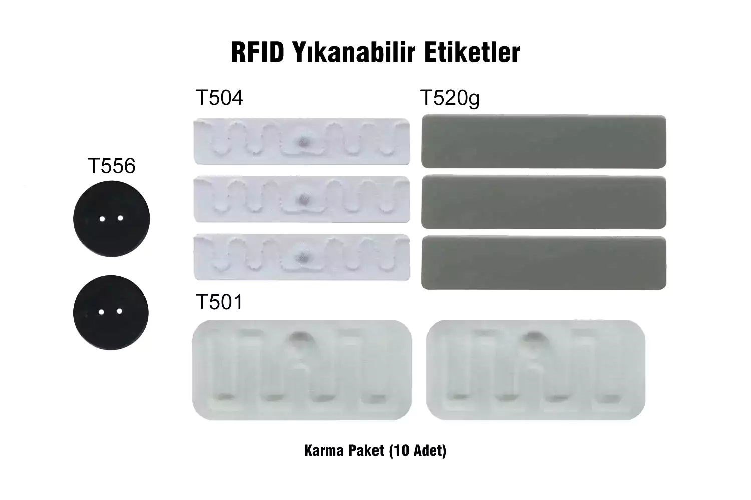 Numune Yıkanabilir RFID Etiket Paketi