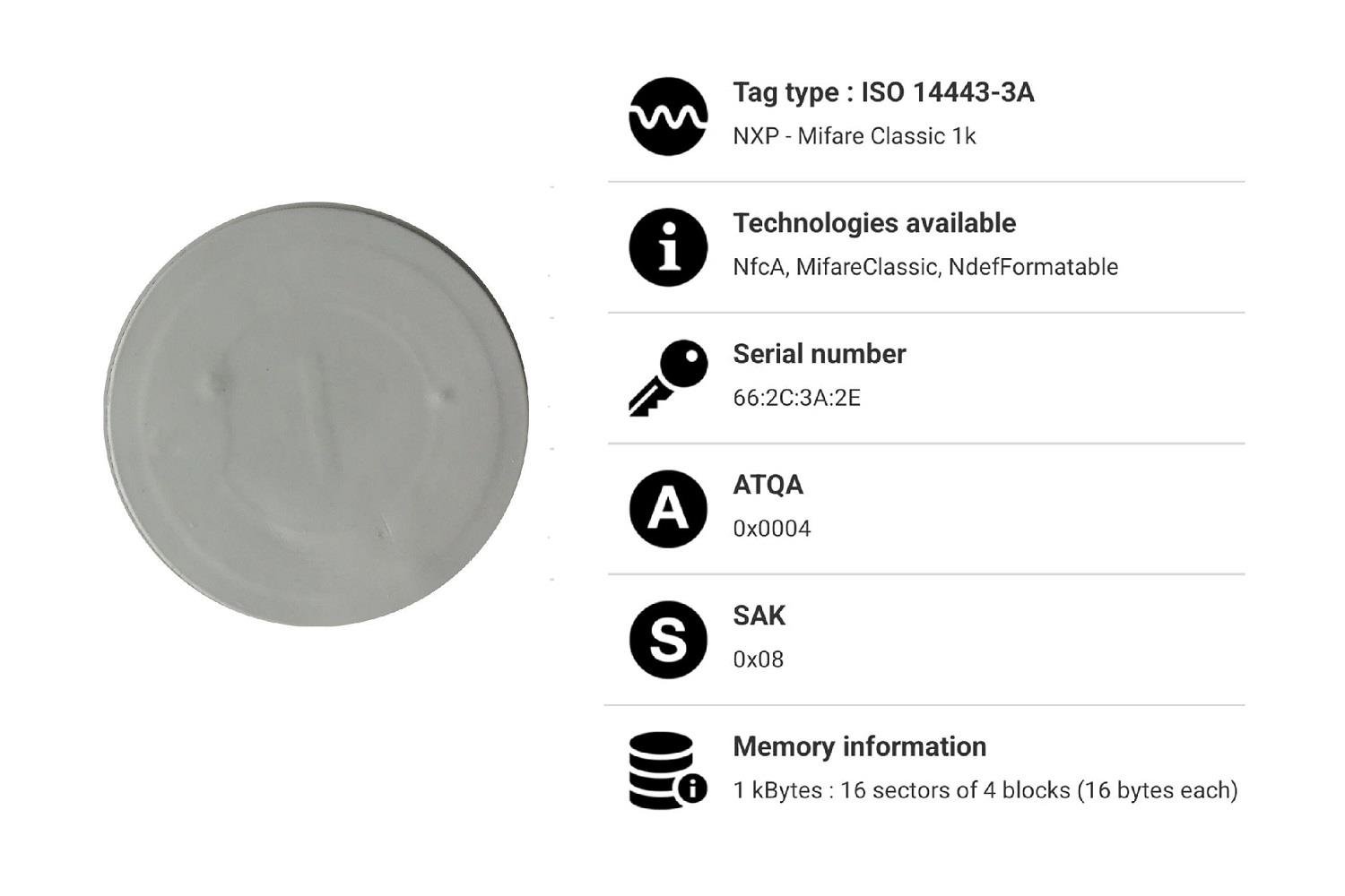 RFGate Metal Üstü NFC Etiket 40mm Dia