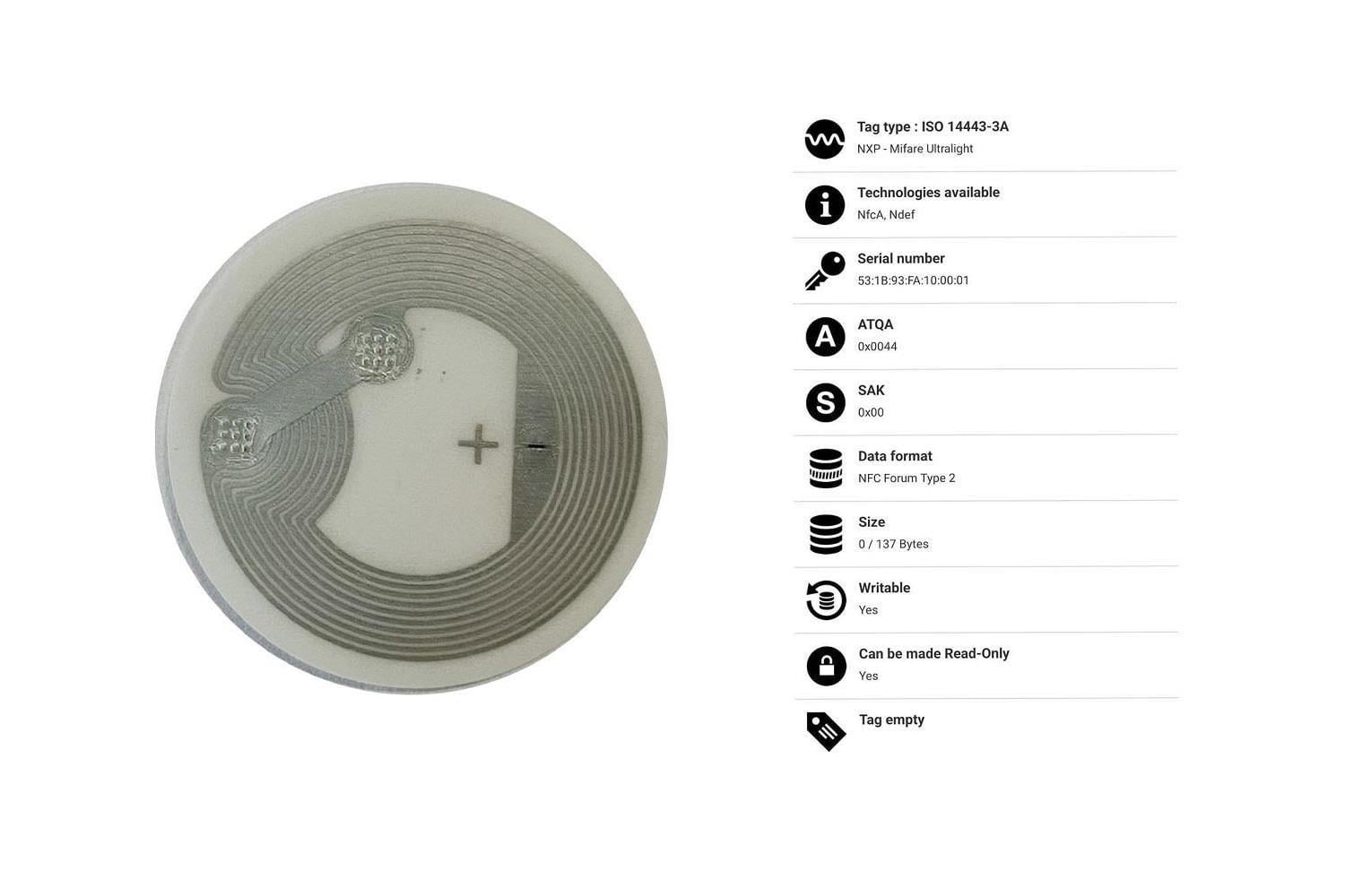 Rfid 13.56Mhz UID Değiştirilebilir Nfc Okunabilir Yazılabilir Etiket