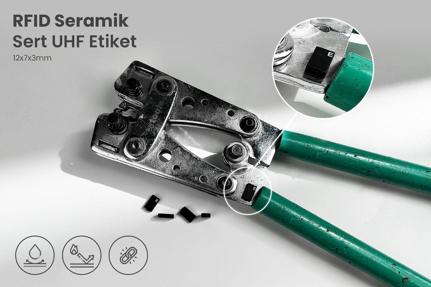 RFID Seramik Sert UHF Etiket 12x7x3mm