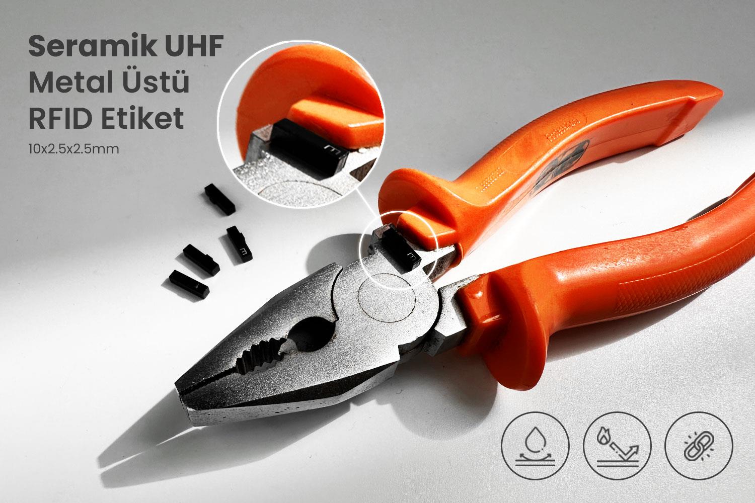 Seramik UHF Metal Üstü RFID Etiket