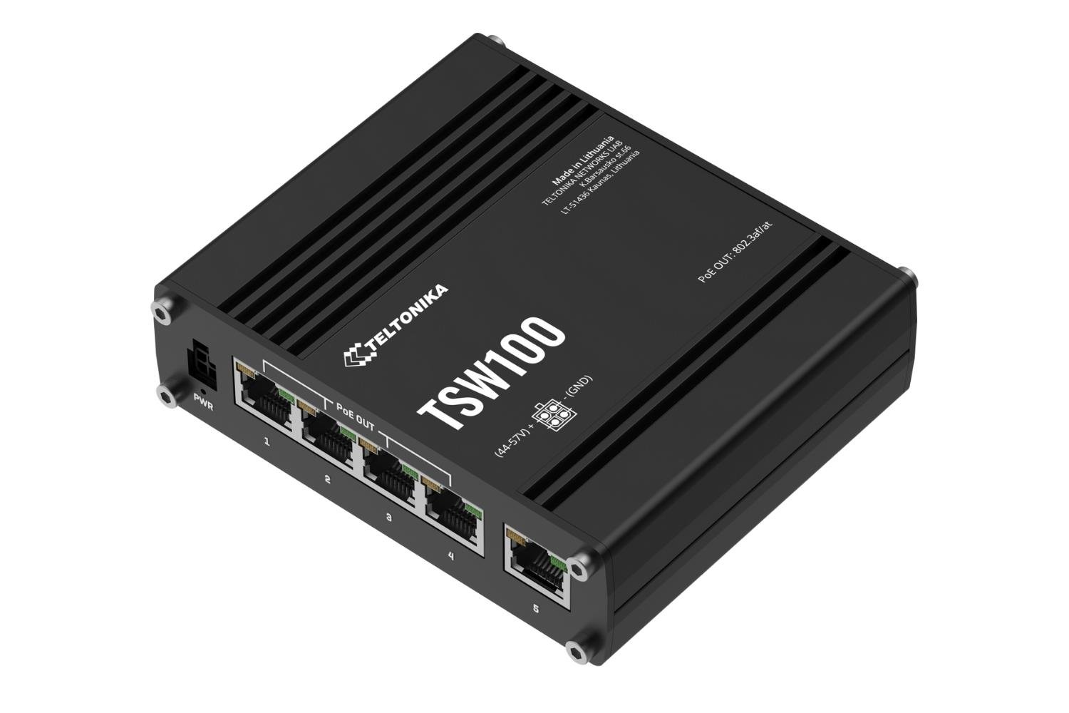 Teltonika TSW100 Endüstriyel POE+ Ethernet Anahtarı
