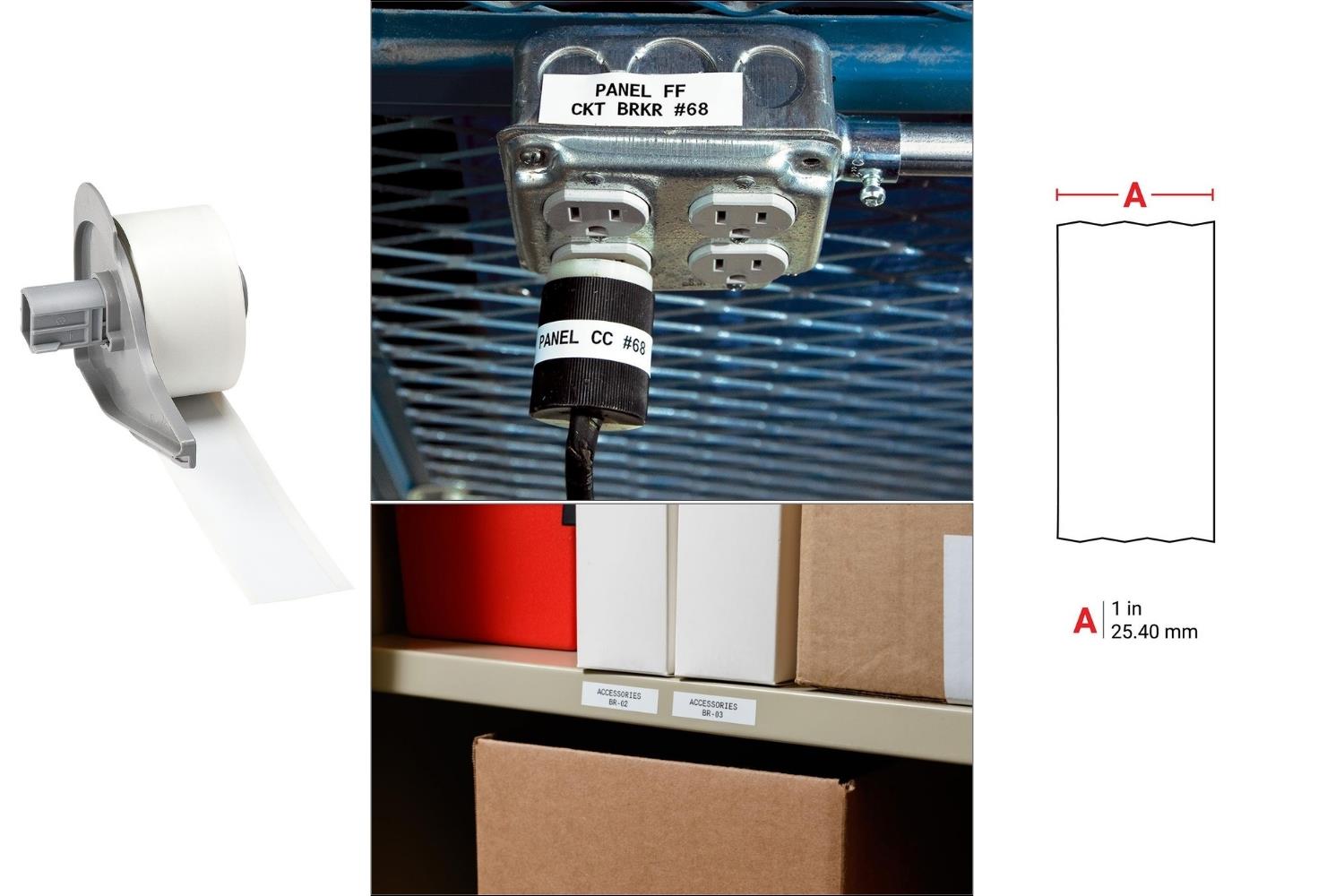Brady M7C-1000-595-WT ve Y5074335 Uzun Ömürlü ve Güçlü Yapışkanlı Vinil Etiket
