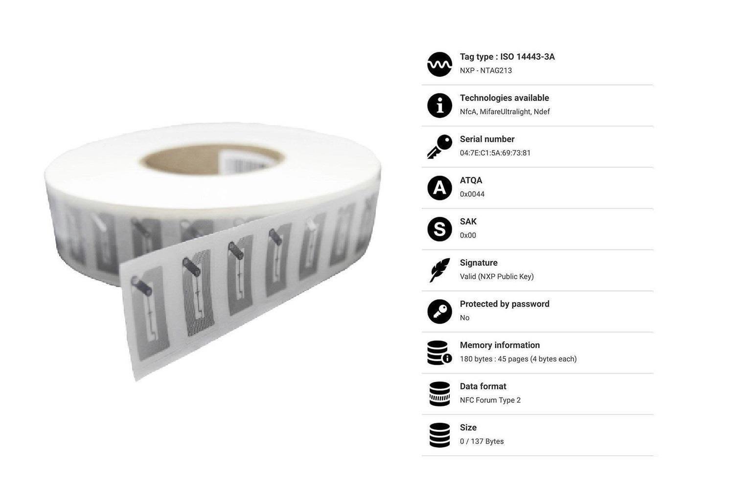 CCRR P7A NFC Wet Inlay (NXP NTAG213)