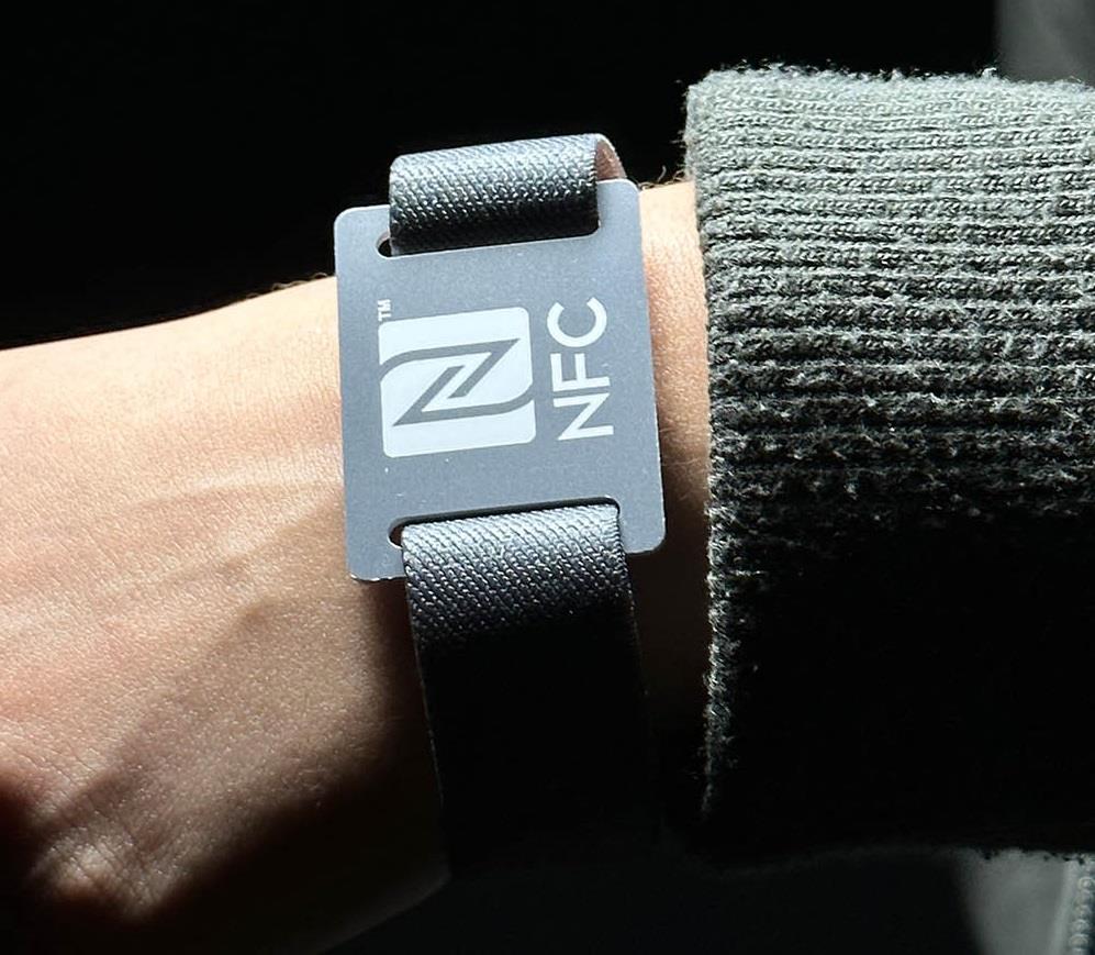 NFC Ntag213 Bileklik - 200*20 mm - 40x30 mm PVC Tag