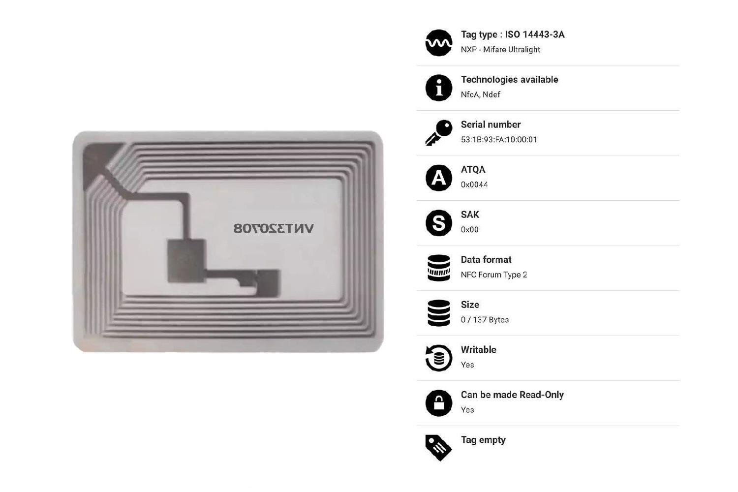 RFGate Mifare Etiket 13.56 Mhz NFC Etiket