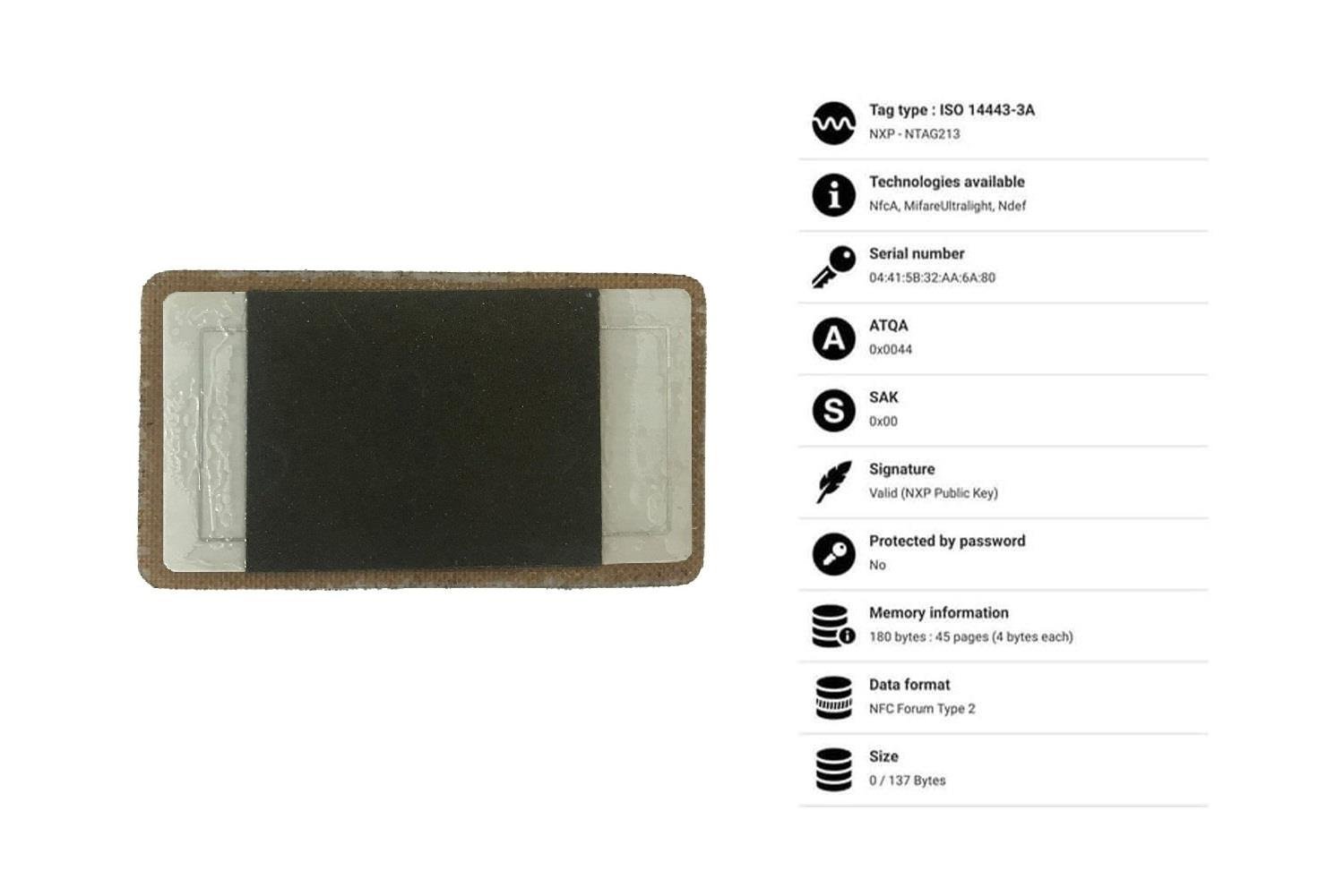 RFGate NF4252 NFC Meta-Mount Label