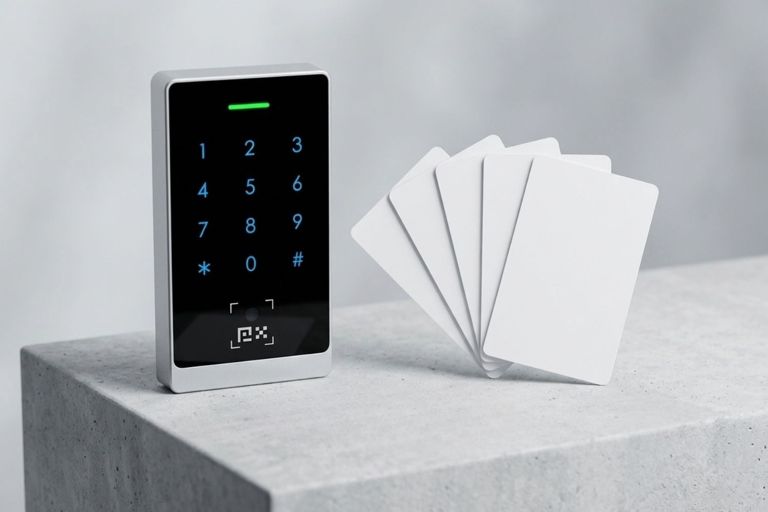 Secukey Hibrit Access Kontrol Sistemi Paketi  (2 Adet Metal Kasa QR+RFID Okuyucu + Adet Mifare Kart)