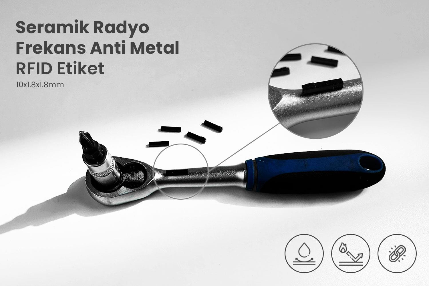 Seramik Radyo Frekans Anti Metal RFID Etiket