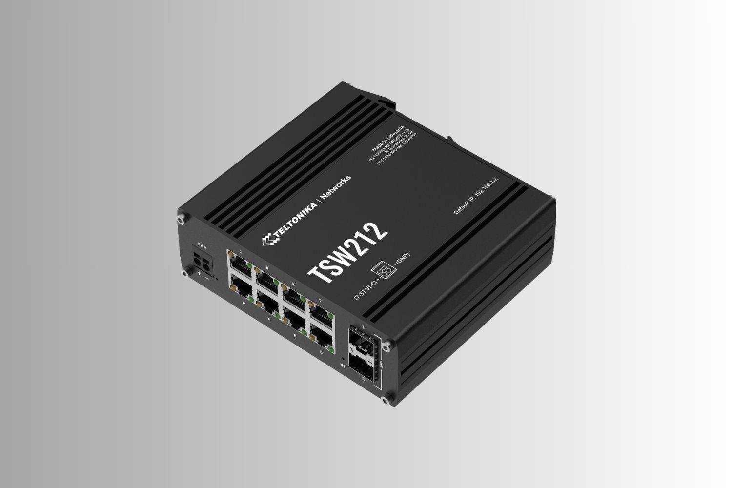 Teltonika TSW212 Endüstriyel Yönetilebilir Ethernet Switch