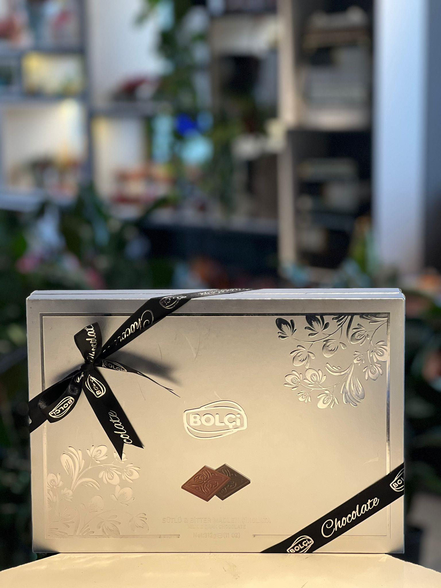 Bolçi Gümüş Kutu Sütlü Bitter Madlen Çikolata 312 Gr