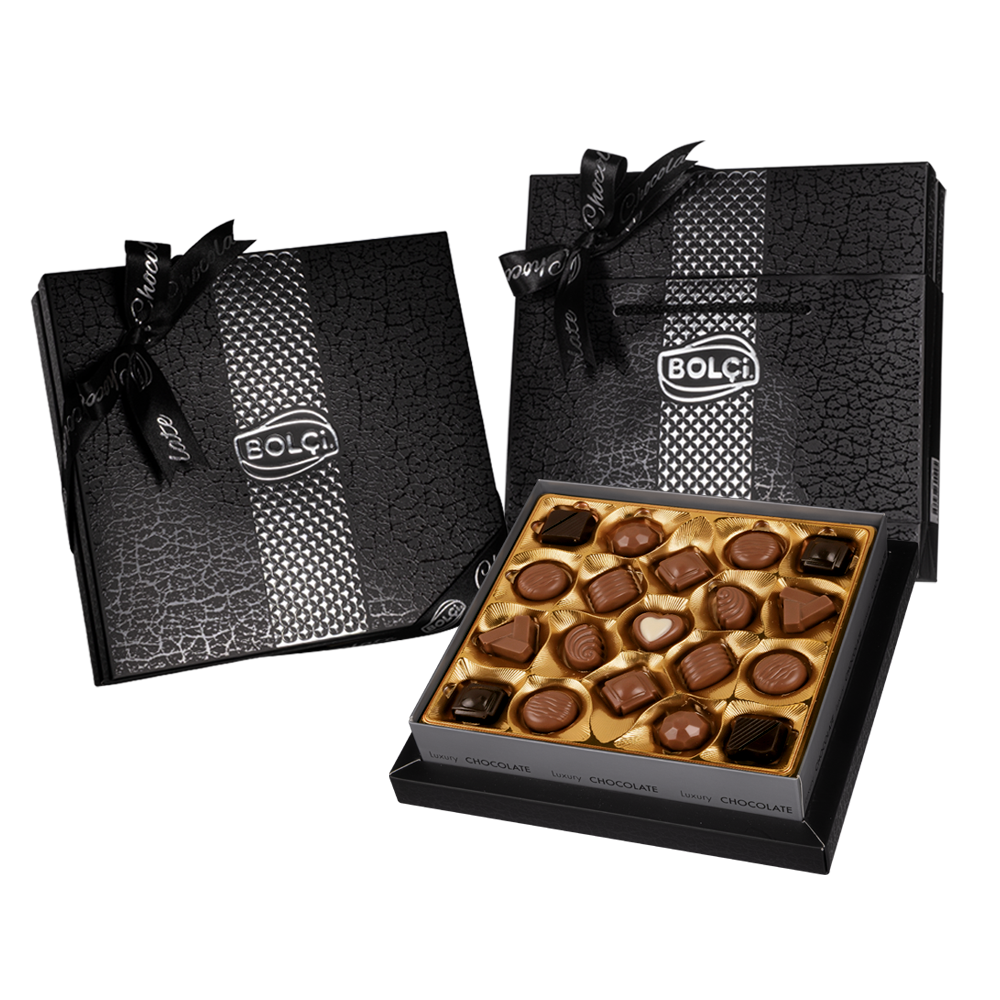 Bolçi Siyah Gri Diamond Çikolata 250 gr.