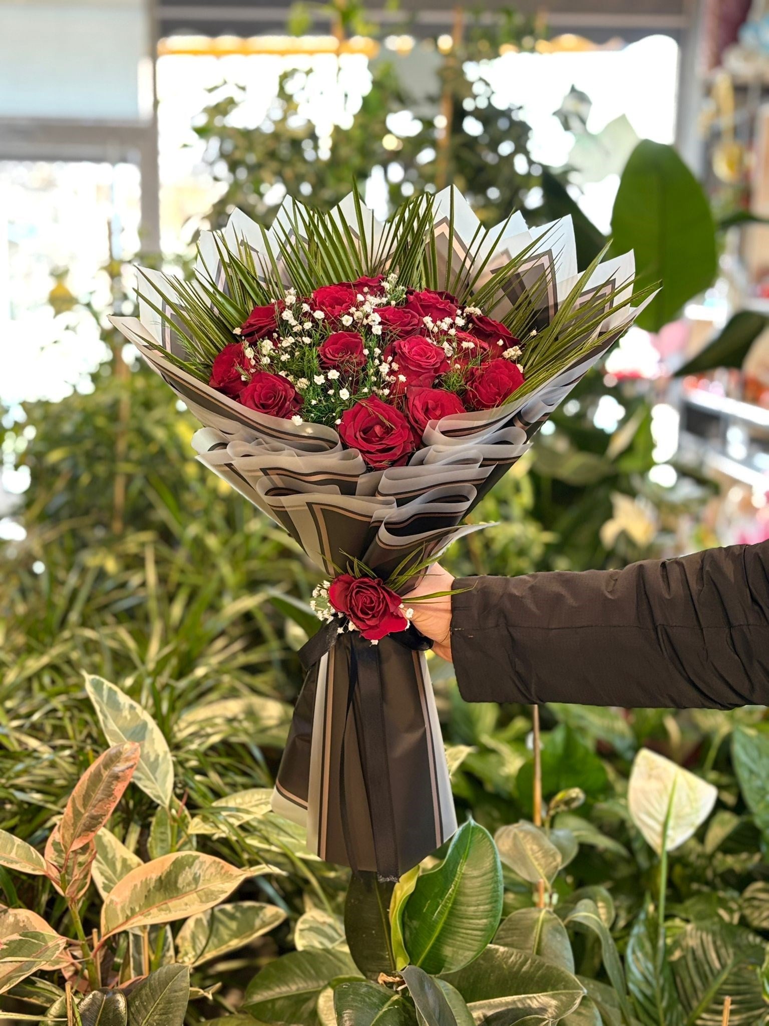 İthal Kırmızı Gül Buketi 15 Adet 