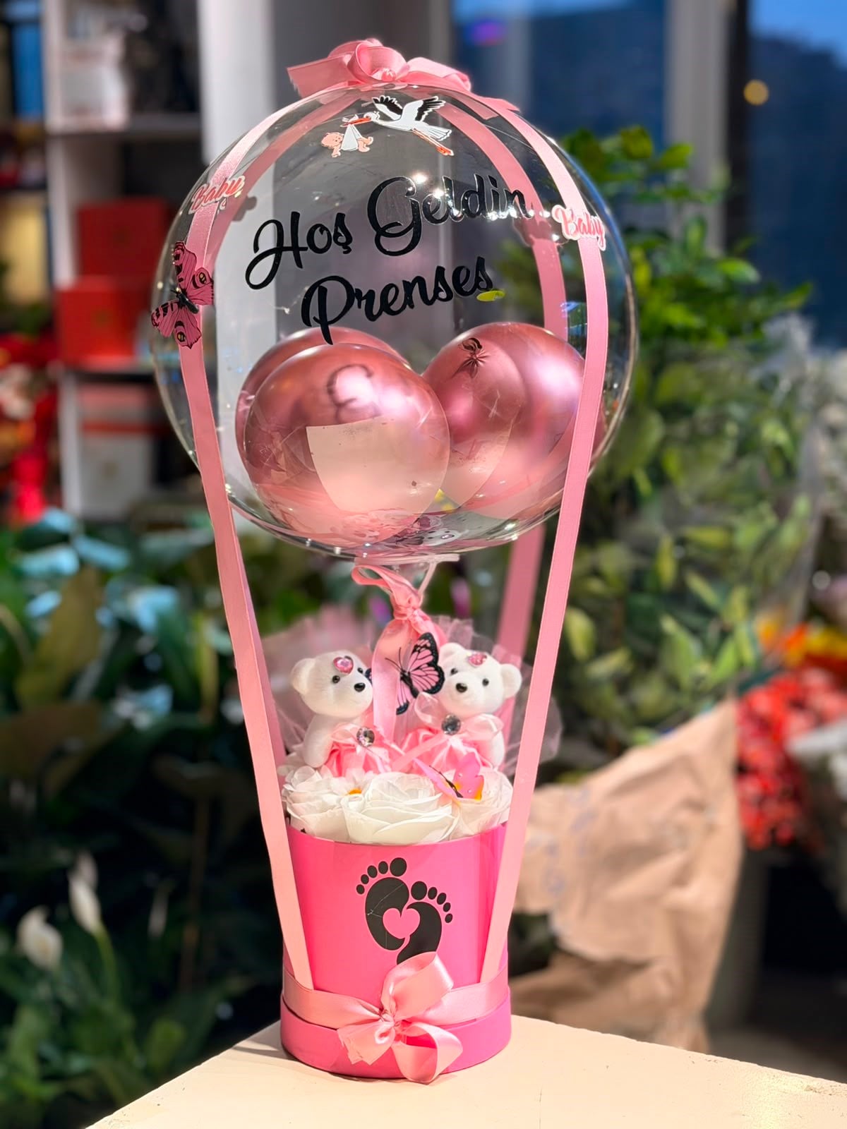 Kız Bebek Balon Aranjmanı