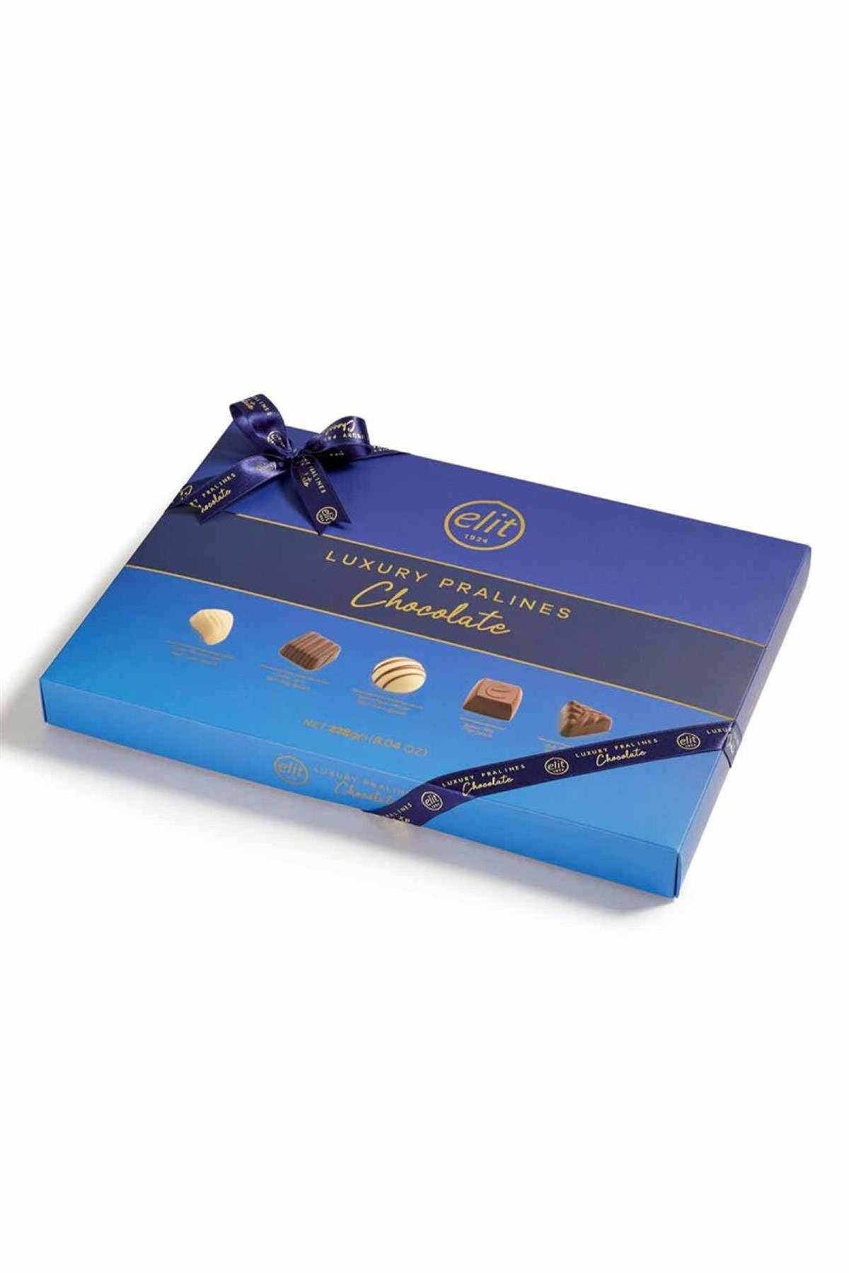 Luxury Pralines Çikolata Lacivert Kutu 228g Glutensiz