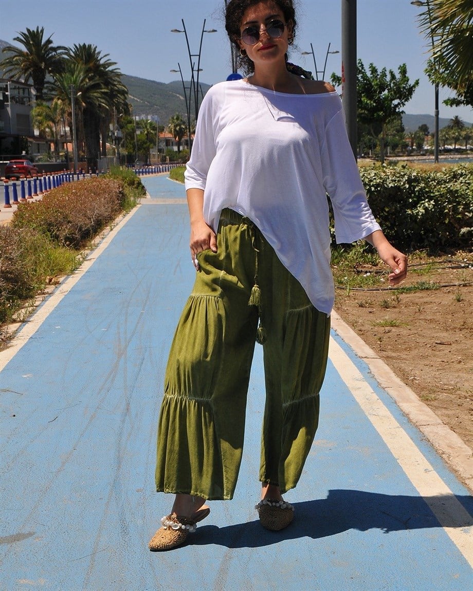 özel üretim kumaş kayınağacı lifi pantalon