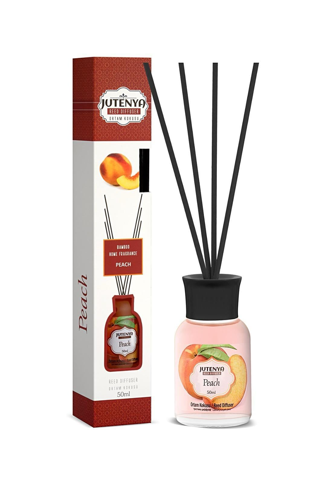 Şeftali Kokulu Bambu Çubuk Oda Kokusu, Ofis, Banyo, Mutfak 50 Ml