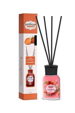 Çilek Kokulu Bambu Çubuk Oda Kokusu, Ofis, Banyo, Mutfak 50 Ml
