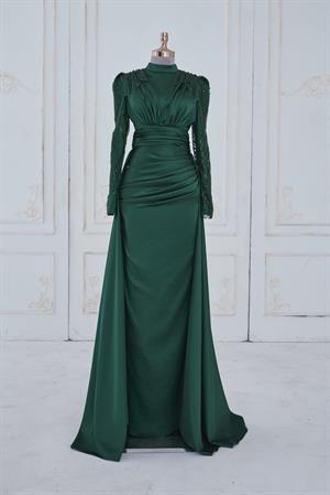 Sevil Tesettür Abiye Bordo