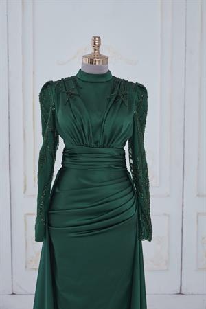 Sevil Tesettür Abiye Bordo