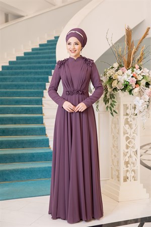 Asya Tesettür Abiye Gül Kurusu