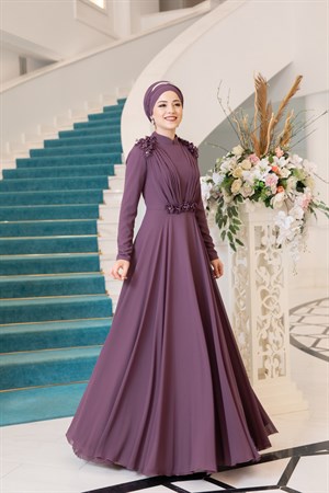 Asya Tesettür Abiye Gül Kurusu