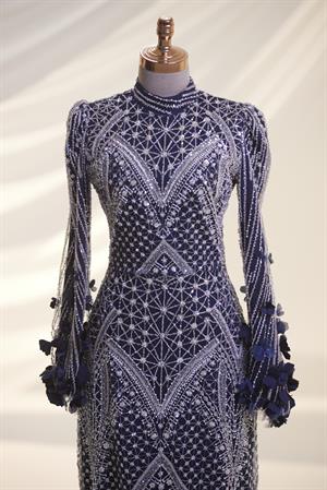 Begonvil Abiye Lacivert