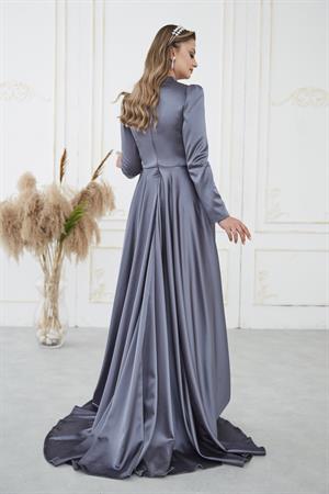 Bella Tesettür Abiye Antrasit