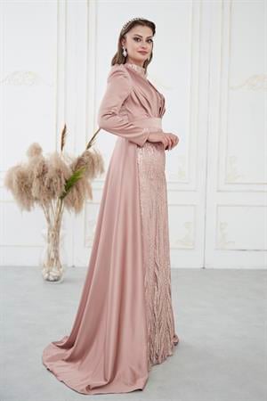 Bella Tesettür Abiye Bakır