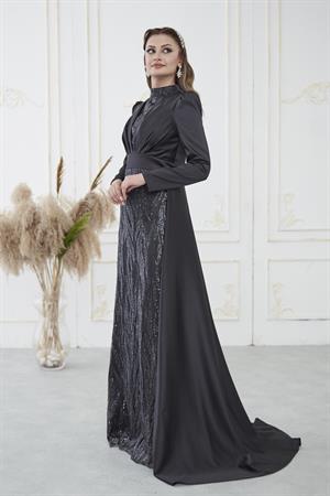 Bella Tesettür Abiye Siyah