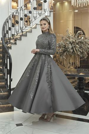 Berrak Midi Abiye Antrasit