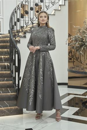 Berrak Midi Abiye Antrasit