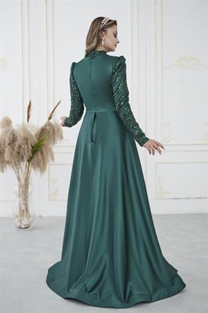 BerrakTesettür Abiye Zümrüt