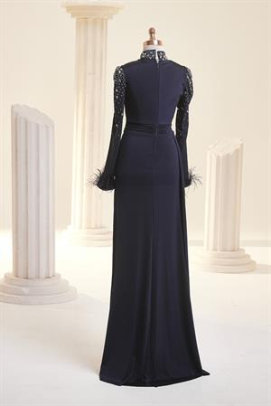 Elmas Abiye Lacivert