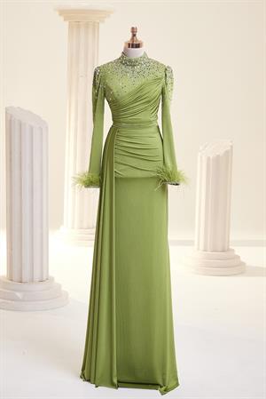 Elmas Abiye Yağ Yeşili