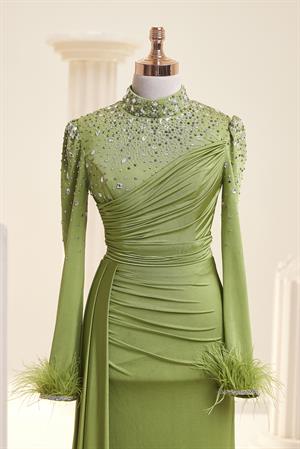 Elmas Abiye Yağ Yeşili