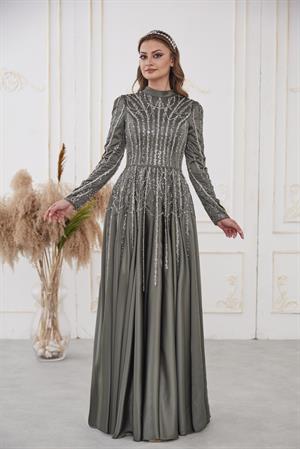 Emma Tesettür Abiye Haki