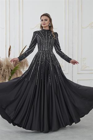 Emma Tesettür Abiye Siyah